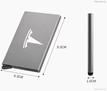 Smart ID CARD RFID Wallet for Bank Cards or Tesla Key with Tesla Logo - TESLARY Tesla Shop Accessories Europe Nederlands Ireland Deutschland Espana Alicante France Italia