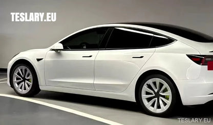 Tesla-malli 3 18" Täysikokoiset hopeanväriset ja mustat urheilulliset pyöränkapselit