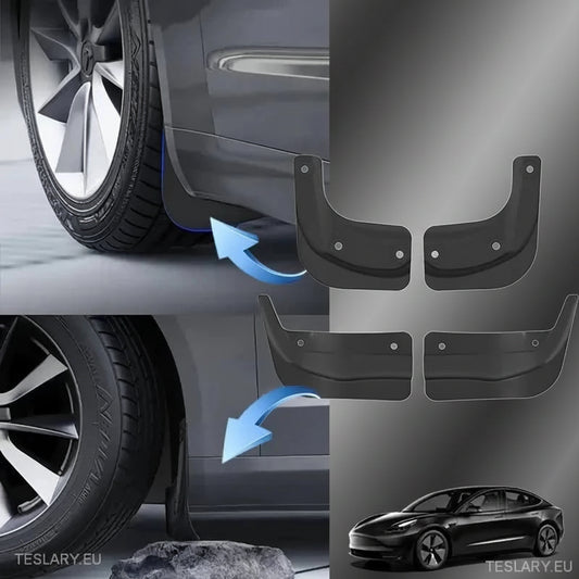 Tesla 3 Highland Anti Splash Fender Liners ( Mud Flaps ) - TESLARY Tesla Shop Accessories Europe Nederlands Ireland Deutschland Espana Alicante France Italia