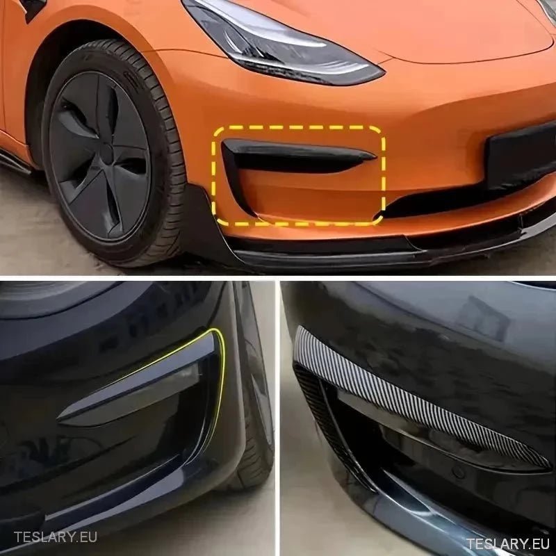 Tesla 3 Log Lights Wind Splitter - Gloss Black - TESLARY Tesla Shop Accessories Europe Nederlands Ireland Deutschland Espana Alicante France Italia