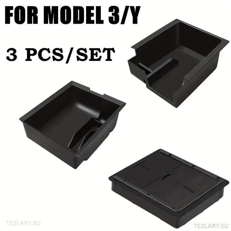 Tesla 3/Y Accessories 3 Piece Center Console Organiser Package - TESLARY Tesla Shop Accessories Europe Nederlands Ireland Deutschland Espana Alicante France Italia