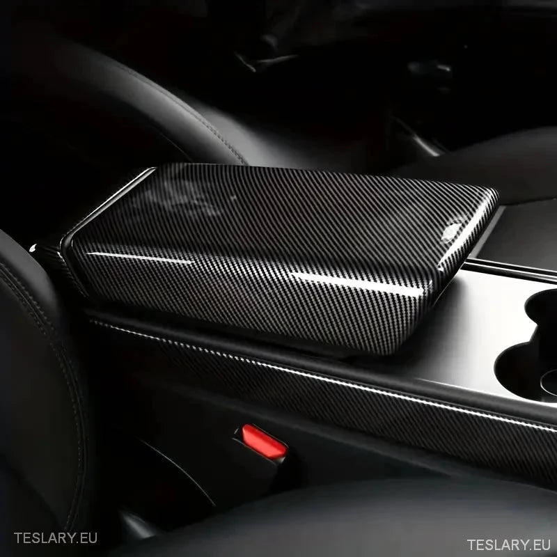 Tesla 3/Y Central Armrest Cover ABS - TESLARY Tesla Shop Accessories Europe Nederlands Dublin Cork Ireland Deutschland Espana Alicante France Italia