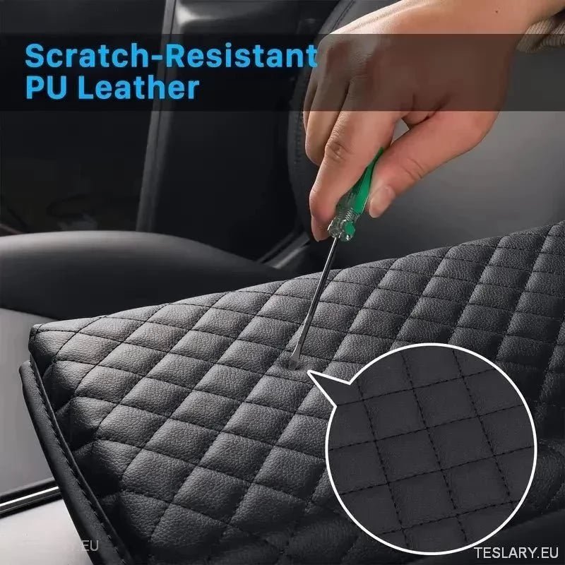 Tesla 3/Y Centre Console PU Leather Console Protector - TESLARY Tesla Shop Accessories Europe Nederlands Ireland Deutschland Espana Alicante France Italia