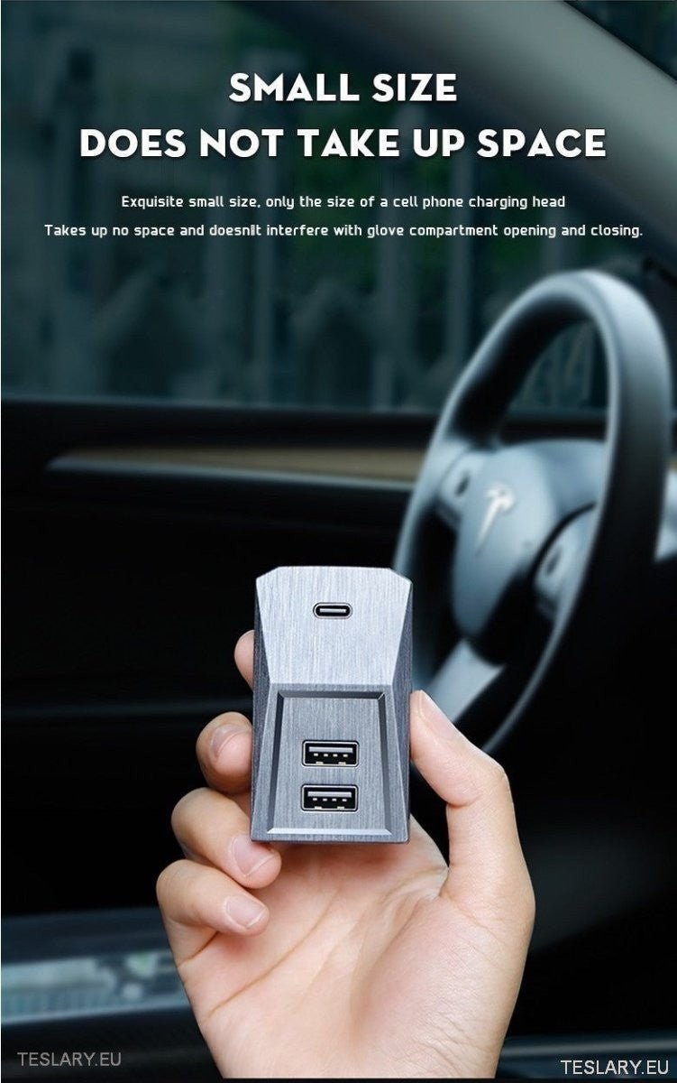 Tesla 3/Y Glove Box Docking Station ( LEFT HAND DRIVE ONLY ) - TESLARY Tesla Shop Accessories Europe Nederlands Dublin Cork Ireland Deutschland Espana Alicante France Italia