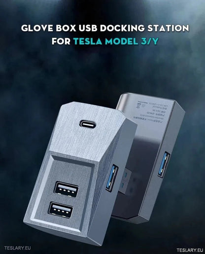 Tesla 3/Y Glove Box Docking Station ( LEFT HAND DRIVE ONLY ) - TESLARY Tesla Shop Accessories Europe Nederlands Dublin Cork Ireland Deutschland Espana Alicante France Italia