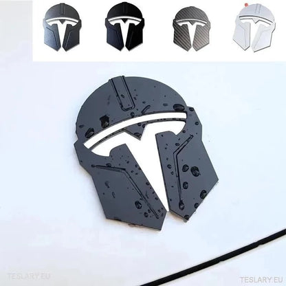 Tesla 3/Y Mandalorian Emblem Helmet Logo Design - TESLARY Tesla Shop Accessories Europe Nederlands Ireland Deutschland Espana Alicante France Italia