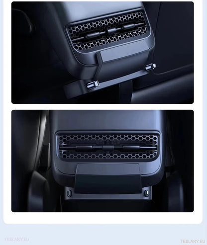 Tesla 3/Y Rear Air Vent USB with Retractable Cables - TESLARY Tesla Shop Accessories Europe Nederlands Dublin Cork Ireland Deutschland Espana Alicante France Italia