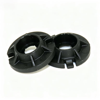 An automotive parts diagram showing a black circular component labeled 1110713-99-C, with a line drawing of a vehicle body panel indicating mounting locations marked with red circles. TESLA_111071399C_BUY_FROM_EUROPES_TESLA_ACCESSORIES_SPECIALISTS_TESLARY.EU_TESLARY.IE_TESLARY.PT_TESLARY.ES_TESLARY.NL_TESLARY.FR