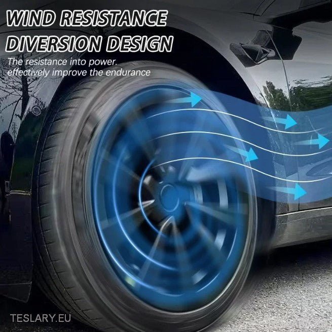 Tesla 3 18" Full Rim Silver & Black Sport Style Wheel Covers -TESLARY.IE Tesla Shop Europe