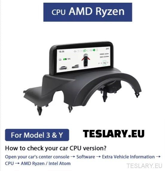 Tesla Model 3 / 3+ Highland & Model Y HUD Dash Instrument Cluster 6.2" / 4.6" Wide Speed Meter - TESLARY Tesla Shop Accessories Europe Nederlands Ireland Deutschland Espana Alicante France Italia