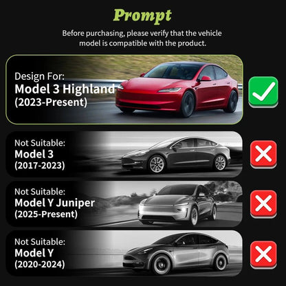Comparison chart of Tesla vehicle models with compatibility information on a black background.TESLA MODEL 3 HIGHLAND NOVA WHEEL COVERS PERFORMANCE HUB CAPS BUY FROM IRELAND AND EUROPES TESLARY.EU WITH FREE DELIVERY ACROSS EUROPE WITH FEDEX