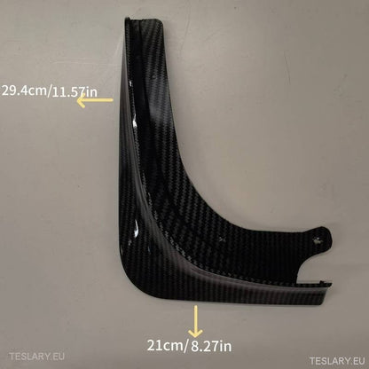 Tesla Model 3 & Highland Carbon Fiber Style Mud Flaps ( 4 Pieces ) -TESLARY.IE Tesla Shop Europe