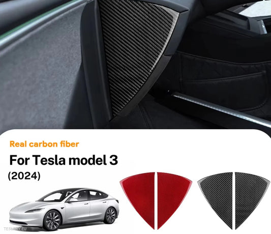 Tesla Model 3 Highland Real Carbon Fiber Dash Side Trim (2 stykker)