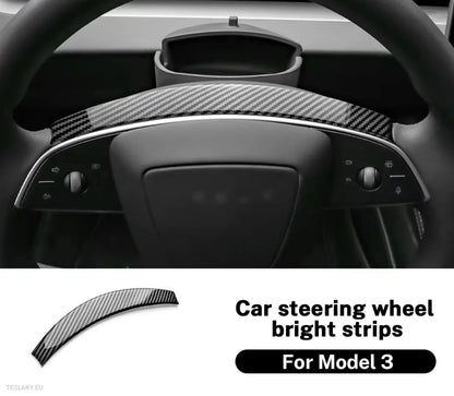 Tesla Model 3 Highland/Model Y Juniper kierownica sterująca włókno z włókna węglowego Zestaw w stylu czarnego