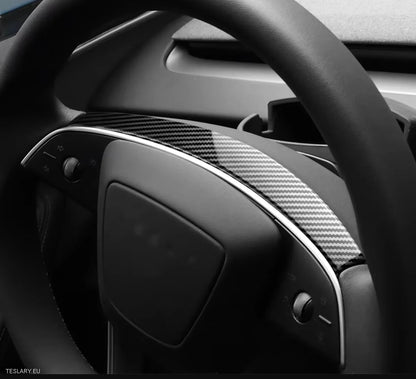 Tesla Model 3 Highland/Model Y Juniper kierownica sterująca włókno z włókna węglowego Zestaw w stylu czarnego