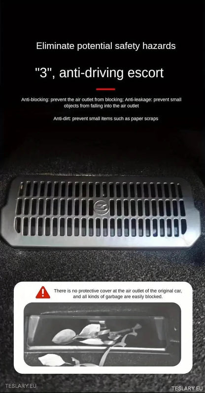 Tesla Model 3 +Highland Under Seat Air Outlet Cover ( 2 Pieces ) - TESLARY Tesla Shop Accessories Europe Nederlands Dublin Cork Ireland Deutschland Espana Alicante France Italia