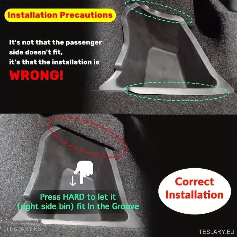 Tesla Model 3 Rear Trunk Organiser Side Pocket with Lid - Tesla Shop Europe - TESLARY.IE Ireland - France boutique- Deutschland Geschäft- España comercio - Nederland winkel- TESLARY.IE