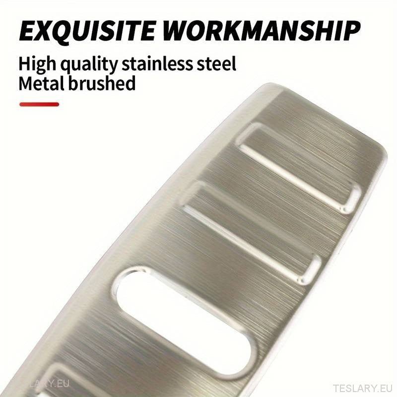 Tesla Model 3 Stainless Steel Trunk Lock Protector - TESLARY Tesla Shop Accessories Europe Nederlands Dublin Cork Ireland Deutschland Espana Alicante France Italia