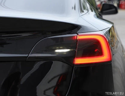 Tesla Model 3 / Y & 3+ Highland Tail Light Smoked Plastic Protective Covers - TESLARY Tesla Shop Accessories Europe Nederlands Dublin Cork Ireland Deutschland Espana Alicante France Italia