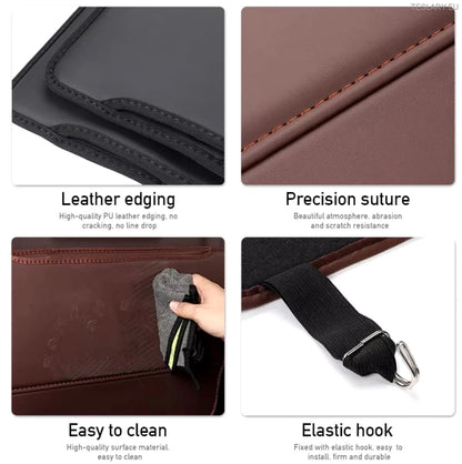 Tesla Model 3/Y Anti Kick Protection PU Leather Cover med modelllogo