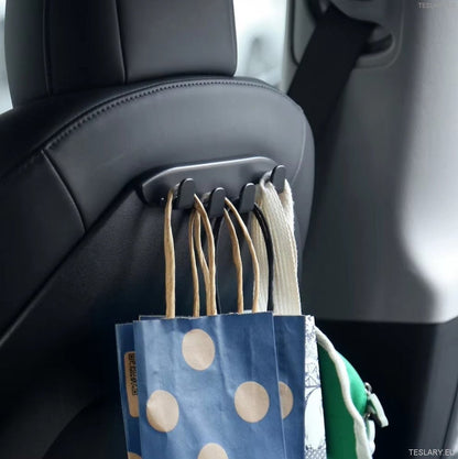 Tesla Model 3 / Y Multi Hooks for Back of Driver and or Passenger Seats - TESLARY Tesla Shop Accessories Europe Nederlands Dublin Cork Ireland Deutschland Espana Alicante France Italia