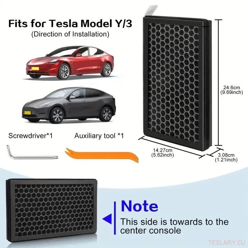 Tesla Model 3 / Y Passenger Air Filter Replacement Kit ( Both Filters ) - TESLARY Tesla Shop Accessories Europe Nederlands Dublin Cork Ireland Deutschland Espana Alicante France Italia