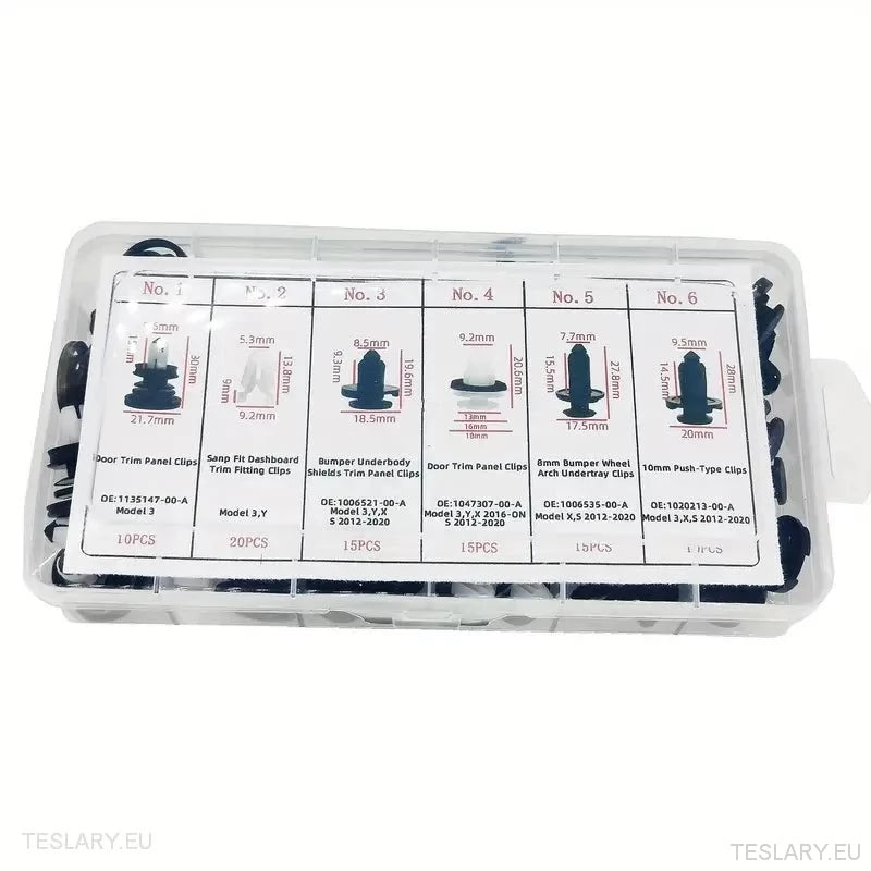 TESLA 3 , Y , S and X Trim Clips -TESLARY.IE Tesla Shop Europe
