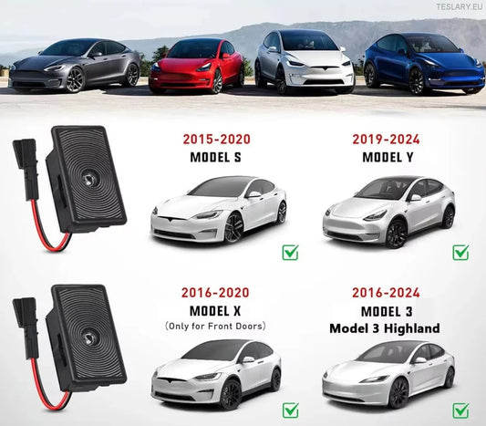 Tesla Model 3/Y/S/X Door Projector Lights Plaid & Logo Style