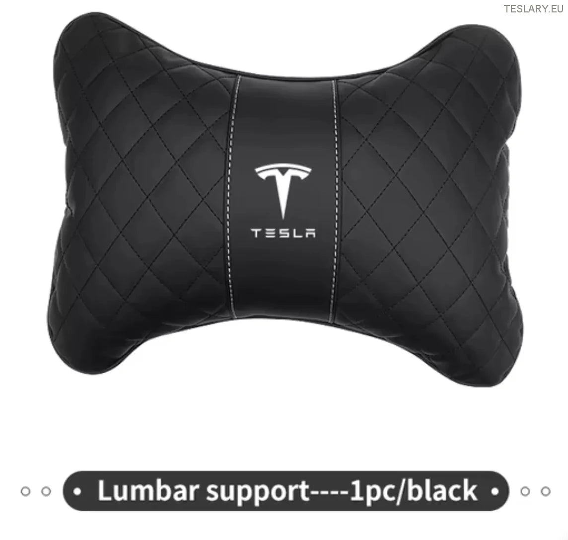 Tesla Model 3 y s X Neck Jastuk i leđa podrška s logotipom (crni)
