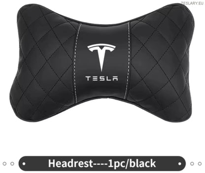 Tesla Model 3 y s X Neck Jastuk i leđa podrška s logotipom (crni)