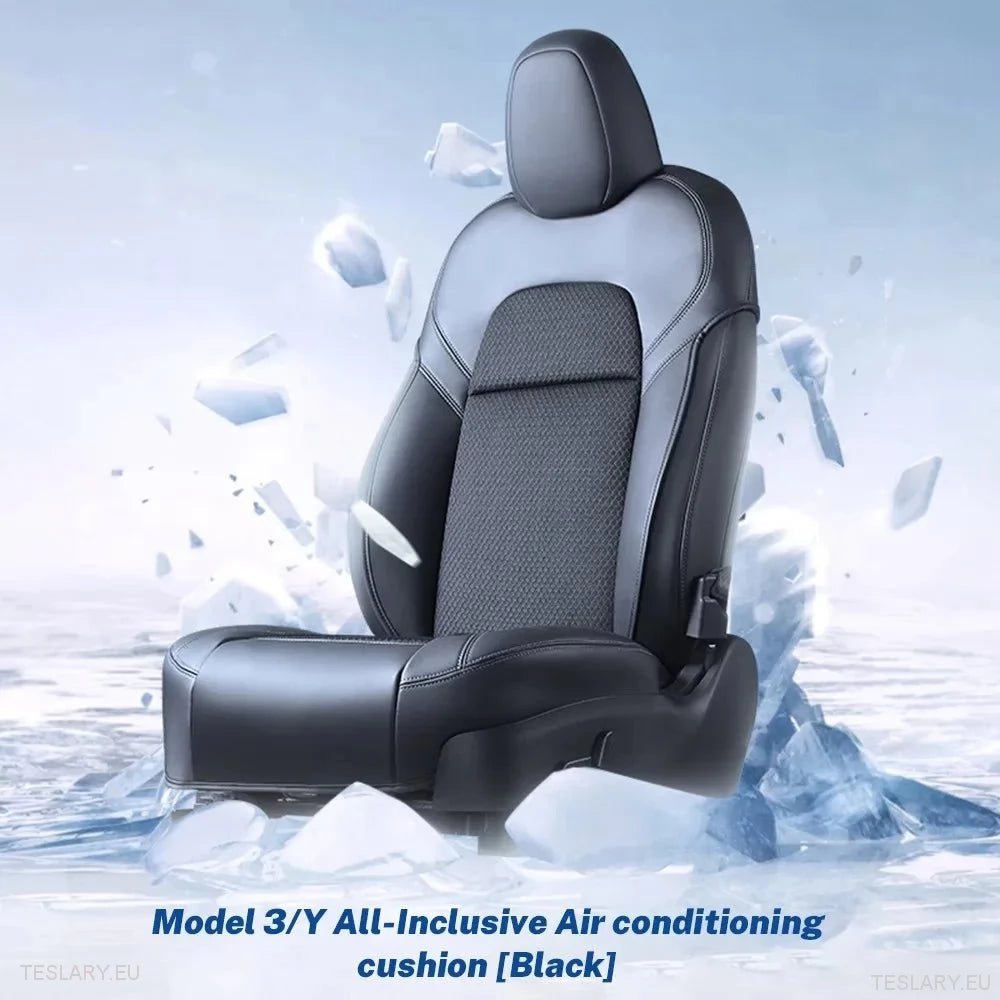 Tesla Model 3 / Y Ventilated Seat Cover(s) in Black or White PU Leather ( 1 Piece ) - TESLARY Tesla Shop Accessories Europe Nederlands Dublin Cork Ireland Deutschland Espana Alicante France Italia