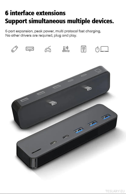 Tesla Model 3/Y USB Hub & Charger Dock - TESLARY Tesla Shop Accessories Europe Nederlands Dublin Cork Ireland Deutschland Espana Alicante France Italia
