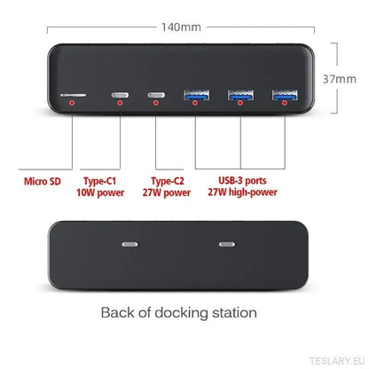 Tesla Model 3/Y USB Hub & Charger Dock - TESLARY Tesla Shop Accessories Europe Nederlands Dublin Cork Ireland Deutschland Espana Alicante France Italia