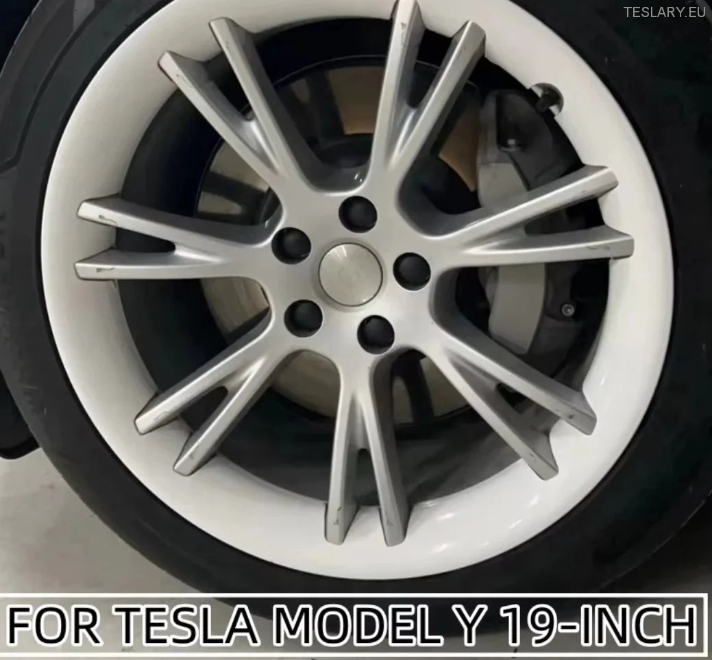 Tesla Model Y 19" Gemini hlífðarfelguhlífar (silfurlitaðar)