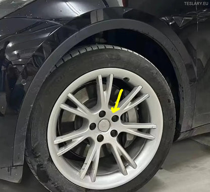 Tesla Model Y 19" Gemini hlífðarfelguhlífar (silfurlitaðar)