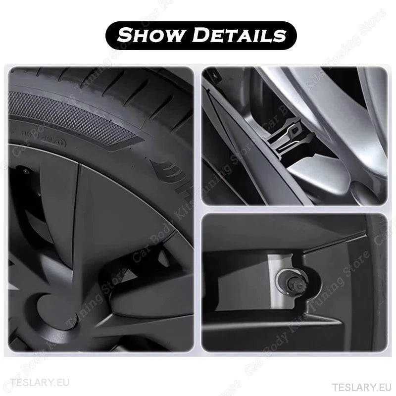 TESLA MODEL Y 19" PERFORMANCE FULL COVER WHEEL HUBS - TESLARY Tesla Shop Accessories Europe Nederlands Dublin Cork Ireland Deutschland Espana Alicante France Italia
