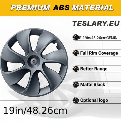 TESLA MODEL Y 19" UNIQUE S3 FULL COVER WHEEL COVERS MATTE BLACK " LIMITED EDITION " - TESLARY Tesla Shop Accessories Europe Nederlands Dublin Cork Ireland Deutschland Espana Alicante France Italia