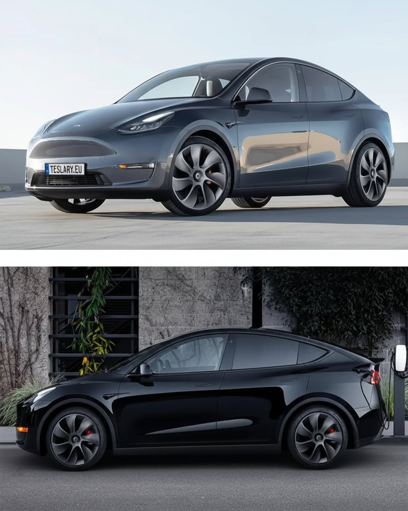 TESLA MODEL Y 19" UNIQUE S3 FULL COVER WHEEL COVERS MATTE BLACK " LIMITED EDITION " - TESLARY Tesla Shop Accessories Europe Nederlands Dublin Cork Ireland Deutschland Espana Alicante France Italia