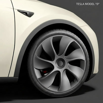 TESLA MODEL Y 19" UNIQUE S3 FULL COVER WHEEL COVERS MATTE BLACK " LIMITED EDITION " - TESLARY Tesla Shop Accessories Europe Nederlands Dublin Cork Ireland Deutschland Espana Alicante France Italia