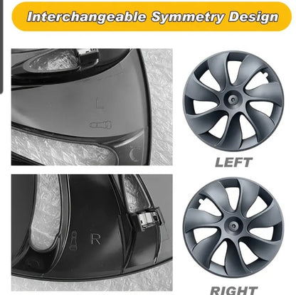 TESLA MODEL Y 19" UNIQUE S3 FULL COVER WHEEL COVERS MATTE BLACK " LIMITED EDITION " - TESLARY Tesla Shop Accessories Europe Nederlands Dublin Cork Ireland Deutschland Espana Alicante France Italia