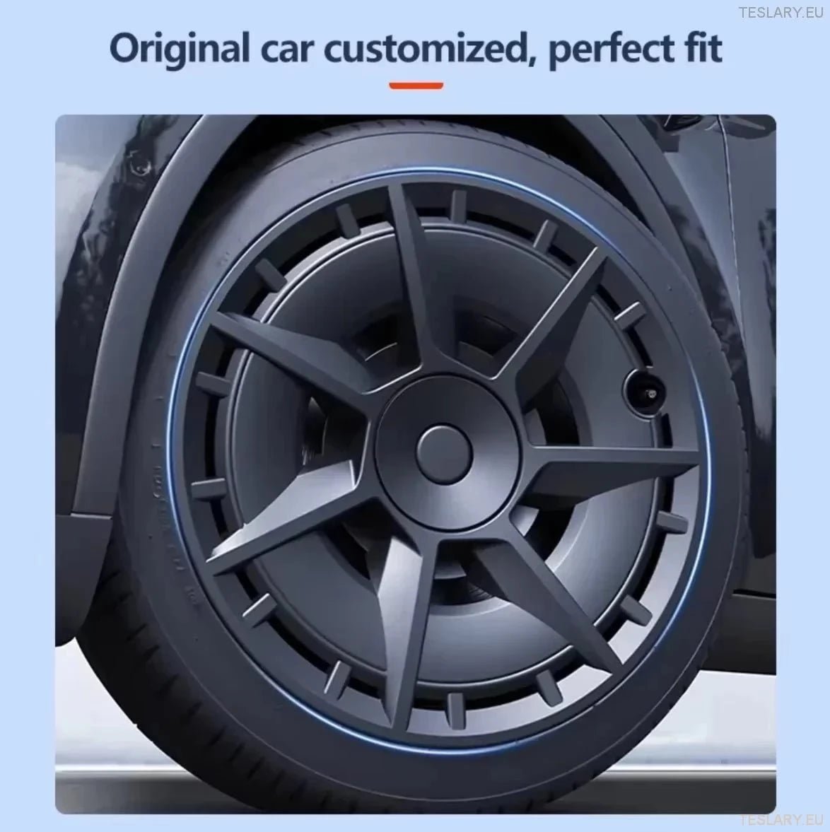 TESLA MODEL Y 19" UNIQUE S7 FULL COVER WHEEL HUBS - TESLARY Tesla Shop Accessories Europe Nederlands Dublin Cork Ireland Deutschland Espana Alicante France Italia