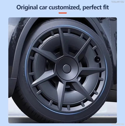 TESLA MODEL Y 19" UNIQUE S7 FULL COVER WHEEL HUBS - TESLARY Tesla Shop Accessories Europe Nederlands Dublin Cork Ireland Deutschland Espana Alicante France Italia