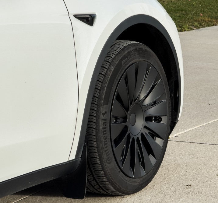 Tesla Model Y Juniper 19" Induction Style Wheel Covers Matte Black - TESLARY Tesla Shop Accessories Europe Nederlands Dublin Cork Ireland Deutschland Espana Alicante France Italia