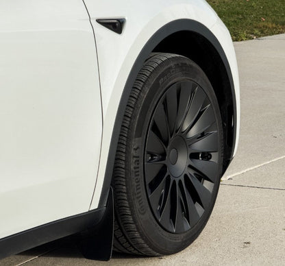 Tesla Model Y Juniper 19" Induction Style Wheel Covers Matte Black - TESLARY Tesla Shop Accessories Europe Nederlands Dublin Cork Ireland Deutschland Espana Alicante France Italia