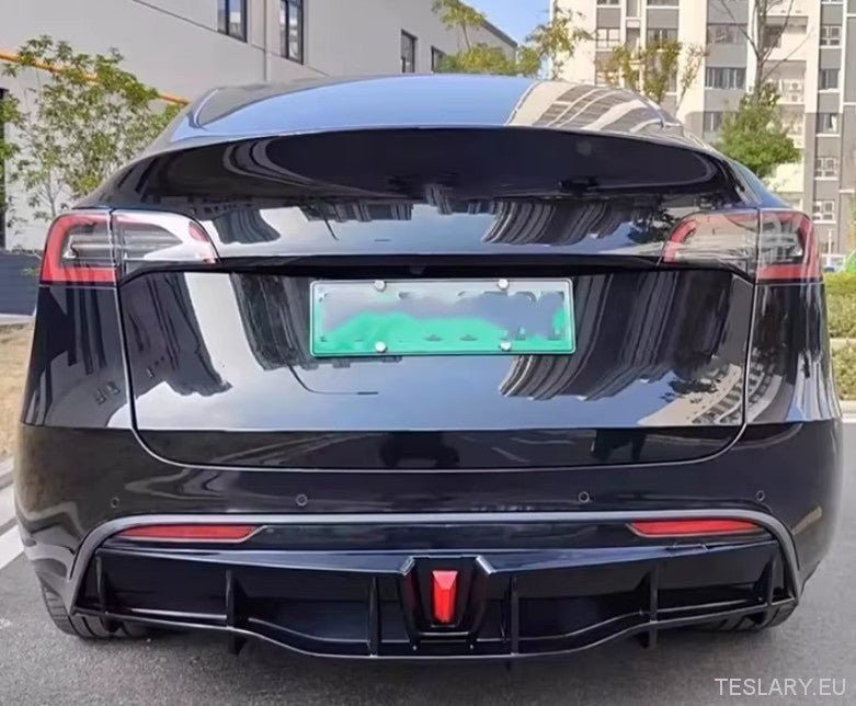 TESLA MODEL Y REAR BUMPER DIFFUSER ABS CUSTOM FIT - TESLARY Tesla Shop Accessories Europe Nederlands Dublin Cork Ireland Deutschland Espana Alicante France Italia