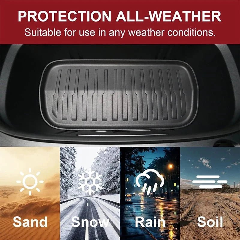 TESLA MODEL Y STANDARD FRUNK TRUNK MATS - TESLARY Buy Tesla Shop Accessories Europe Nederlands Dublin Cork Ireland Deutschland Espana Iceland Finland France Italia