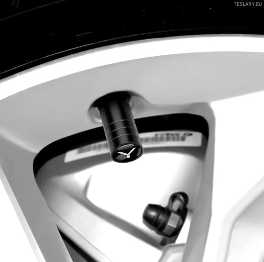 Tesla dekkluftventiler med modell 3 eller modell Y -logo
