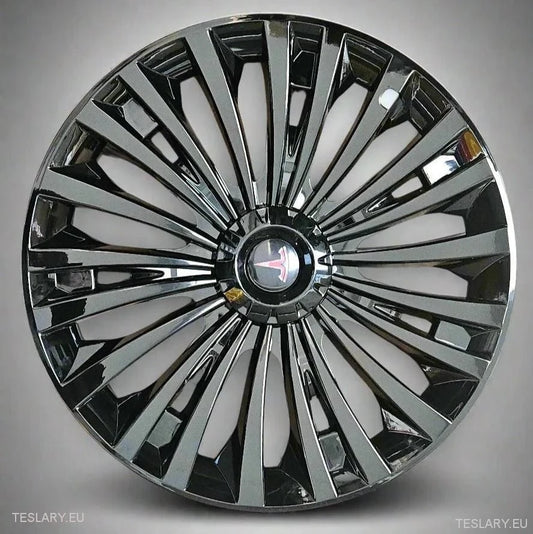 Tesla Model Y 19" Kryty kol Cyclone s plným pokrytím - leskle černé