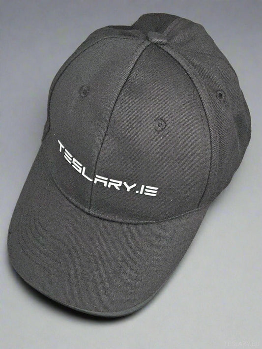 TESLARY BASEBALL HAT WITH LOGO TESLA SHOP ACCESSORIES IRELAND EUROPE DEUTSCHLAND FRANCE ESPANA UNITED KINGDOM