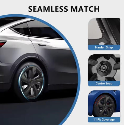 Teslary Model Y+ Juniper - 19" Durable ABS Full Wheel Cover Matte Black - TESLARY Buy Tesla Shop Accessories Europe Nederlands Dublin Cork Ireland Deutschland Espana Iceland Finland France Italia